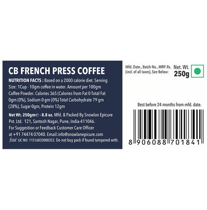 Colombian Brew French Press Freshly Roast & Ground Coffee