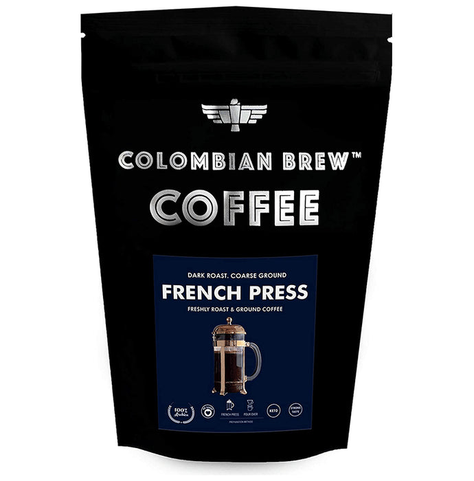 Colombian Brew French Press Freshly Roast & Ground Coffee - Classic Derma