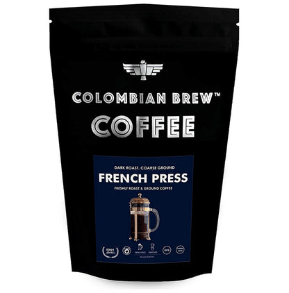 Colombian Brew French Press Freshly Roast & Ground Coffee - Classic Derma
