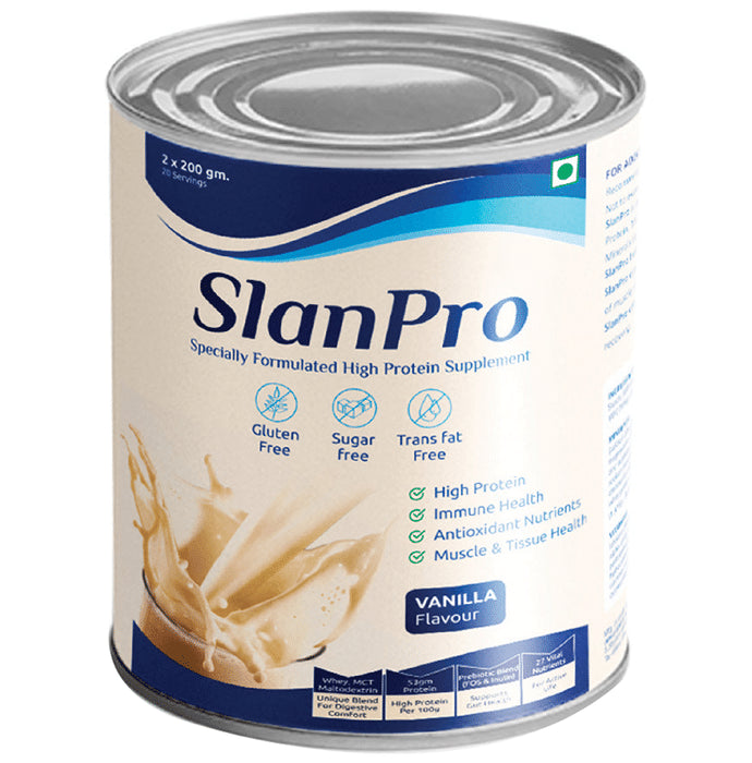 Slanpro Protein Powder Vanilla Sugar Free & Gluten Free - Classic Derma