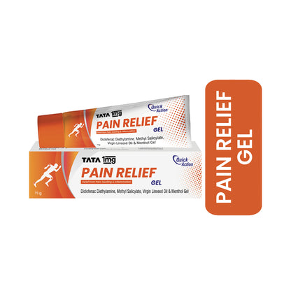 Combo Pack of Tata 1mg Calcium 500mg & Vitamin D3 250IU Tablet (15) & Tata 1mg Pain Relief Gel (75gm)