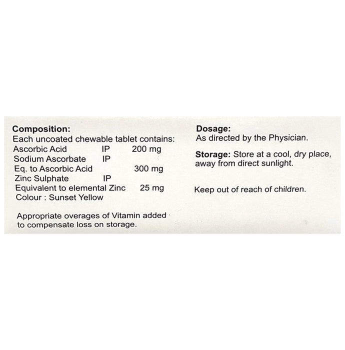 Cooper Zinkcee Chewable Tablet Orange