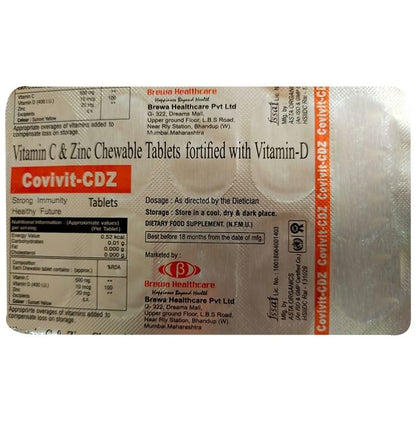 Covivit-CDZ Chewable Tablet Orange