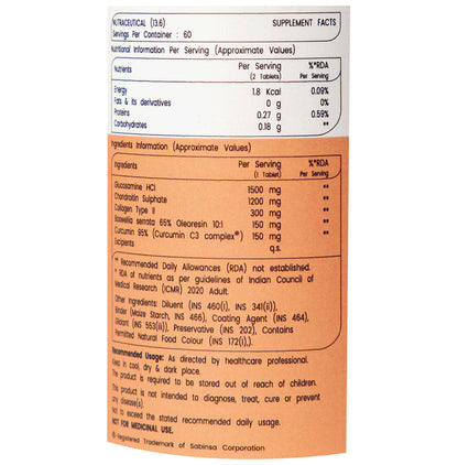 Cratus Joint Care Tablet (60 Each)