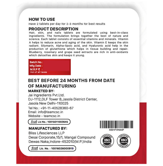 CSC Hair,Skin & Nails Tablet