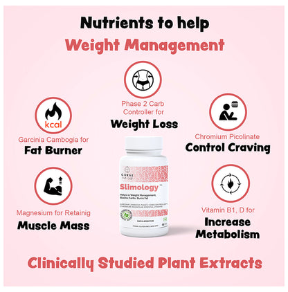 Curae Health & Lifestyle Slimology Weight Management Tablet