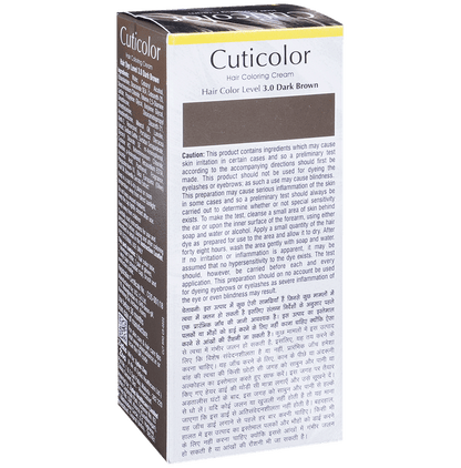 Cuticolor Dark Brown Hair Coloring Cream | PPD & Ammonia-Free