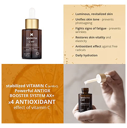 C-Vit Facial Liposomal Serum with AntiOx Booster System | Skin Brightening Face Care Product