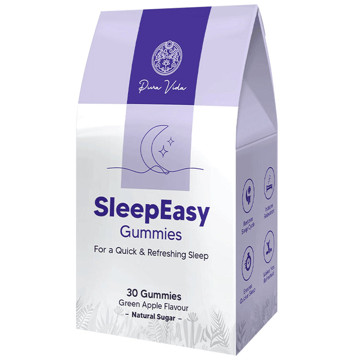 Pura Vida Sleep Easy Gummies For Quick & Refreshing Sleep Green Apple - Classic Derma