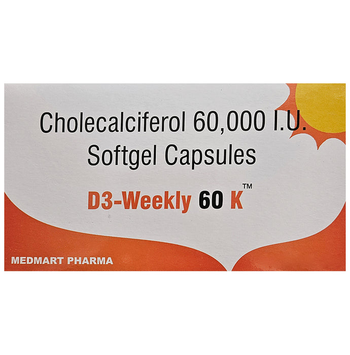 D3 Weekly 60 K Softgel Capsule - Classic Derma