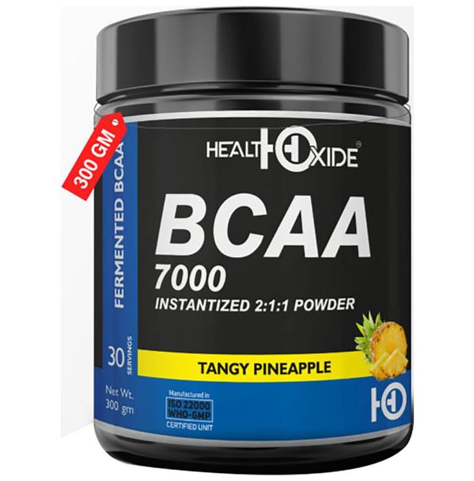 HealthOxide BCAA 7000 Instantized 2:1:1 Powder Tangy Pineapple - Classic Derma