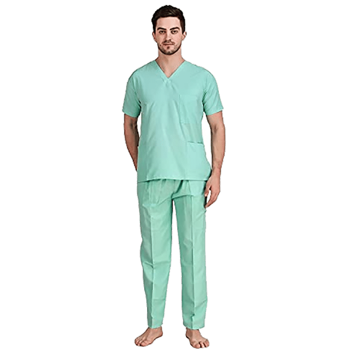 Mowell Scrub Suit V-Neck Unisex Poly viscose Fabric Uniform XL - Classic Derma