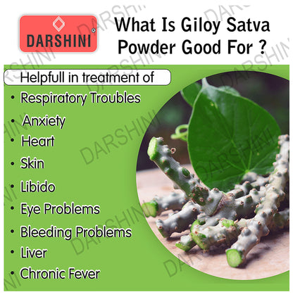 Darshini Giloy/Guduchi/Gulvel Stem/Tinospora Cordifola Powder
