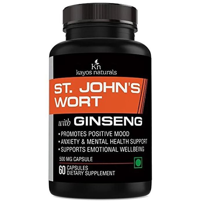 Kayos Naturals St. John's Wort with Ginseng Capsule - Classic Derma