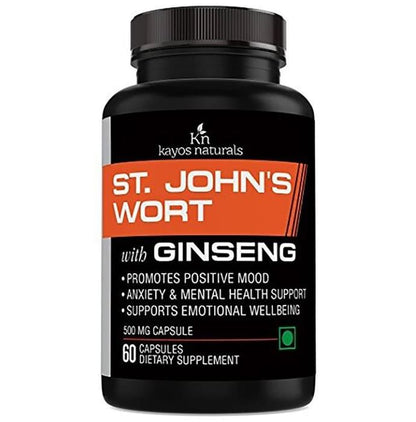 Kayos Naturals St. John's Wort with Ginseng Capsule - Classic Derma