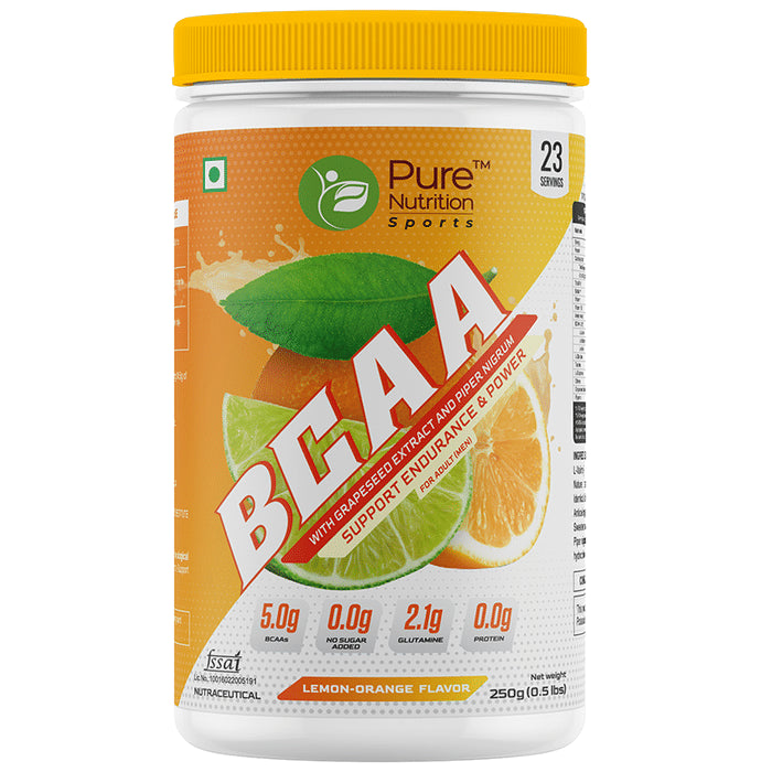 Pure Nutrition BCCA Support Endurance & Power Powder Lemon Orange - Classic Derma