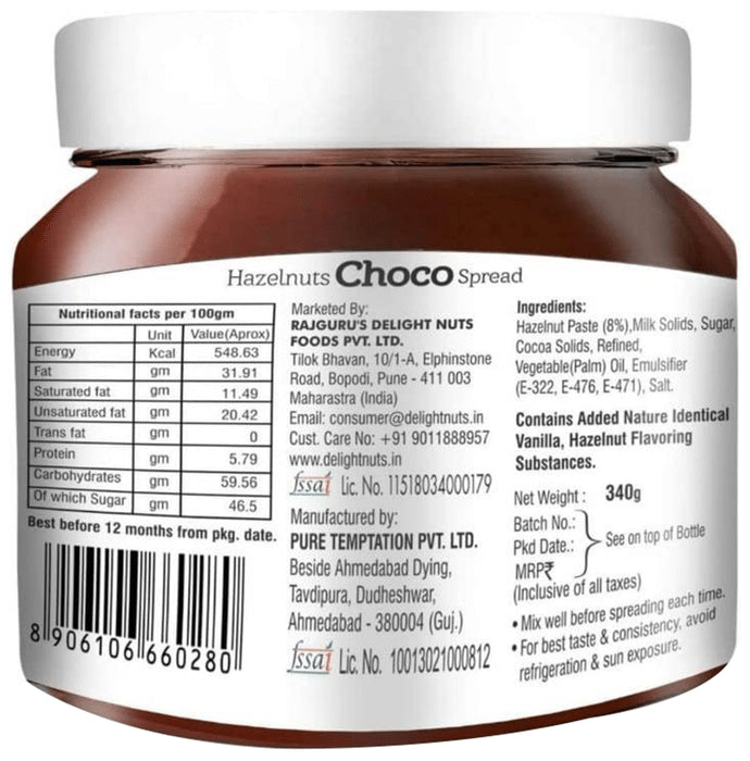 Delight Nuts Hazelnuts Choco Spread