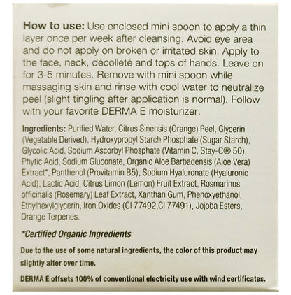 Derma E Vitamin C Instant Radiance Citrus Facial Peel