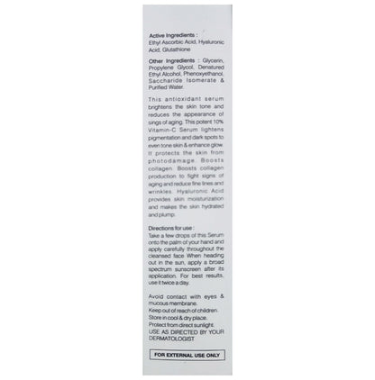 Dermabay Vitamin C 10% + Hyaluronic acid 1% Serum