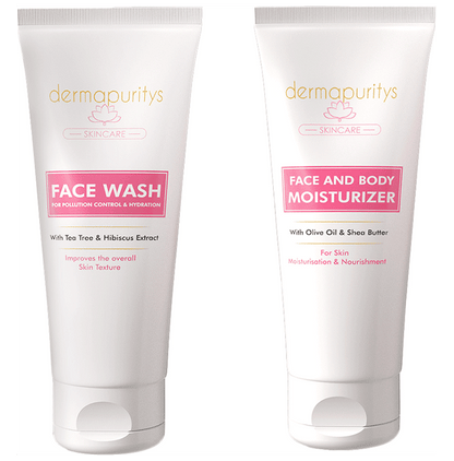 Dermapuritys Combo Pack of Face Wash for Pollution Control and Hydration & Face & Body Moisturizer (100ml Each) - Classic Derma