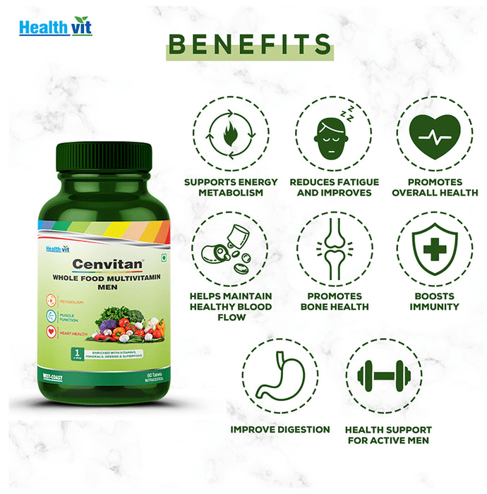 HealthVit Cenvitan Whole Food Multivitamin Men Tablet