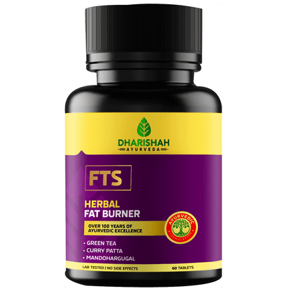 Dharishah Ayurveda FTS Herbal Fat Burner Tablet - Classic Derma
