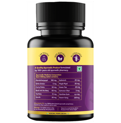 Dharishah Ayurveda FTS Herbal Fat Burner Tablet