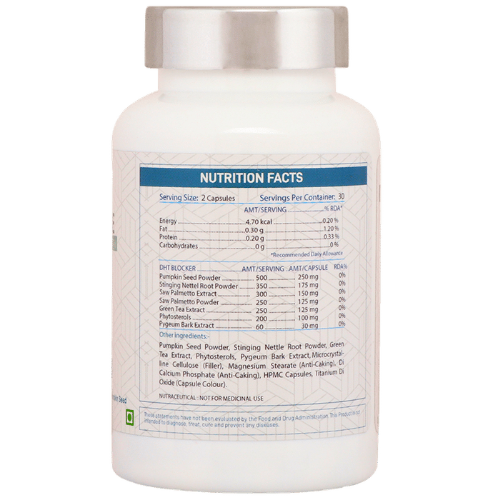 DHI DHT Blocker with Saw Palmetto & Pumpkin Seed | For Hair Fall Control | Capsule