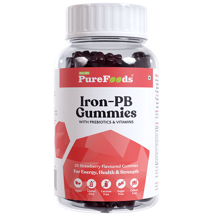 PureFoods Iron-PB Gummies with Prebiotics Strawberry - Classic Derma