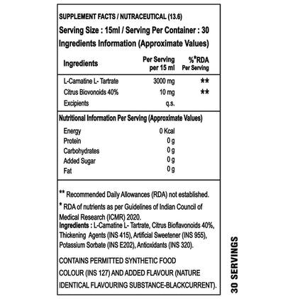 Divine Nutrition L-Carnitine Black Currant