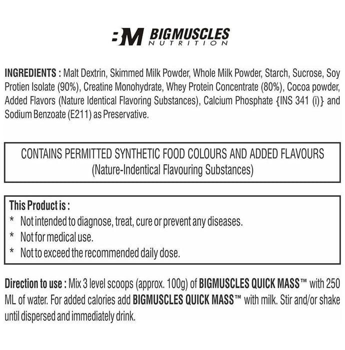 Big Muscles Quick Mass Chocolate Malt
