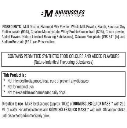 Big Muscles Quick Mass Chocolate Malt