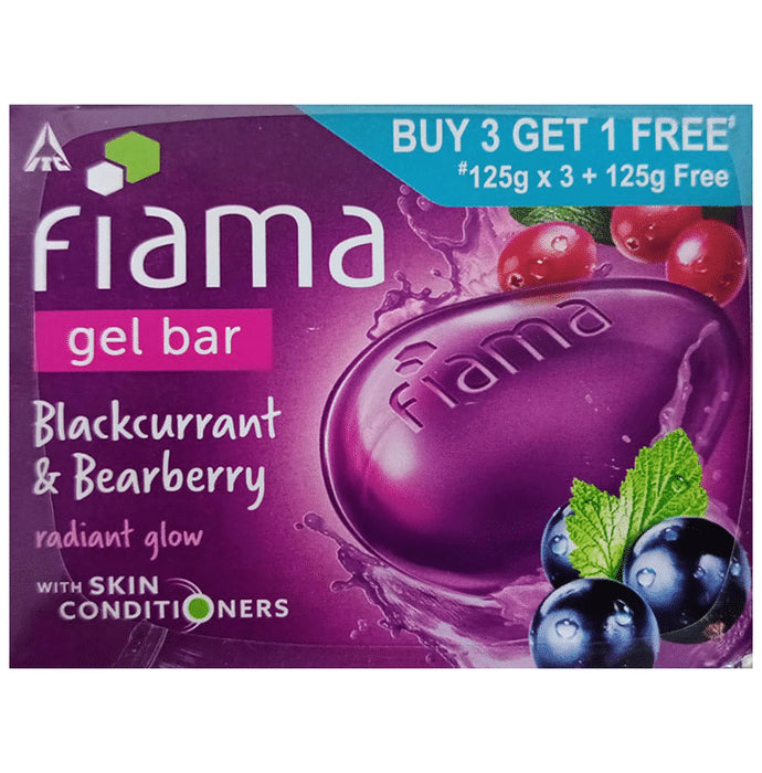 Fiama Gel Bar (125gm Each) Blackcurrant & Bearberry Buy 3 get 1 free - Classic Derma
