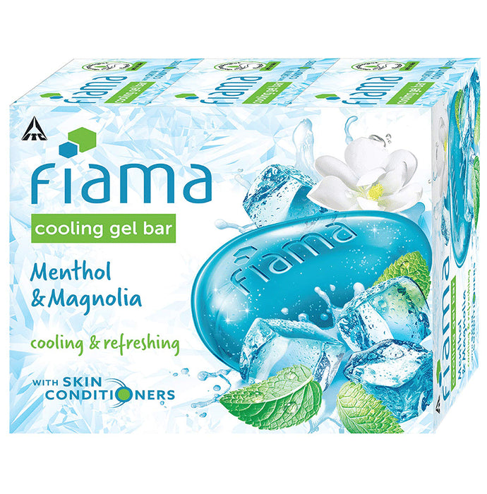 Fiama Menthol & Magnolia Cooling Gel Bar (125gm Each) - Classic Derma