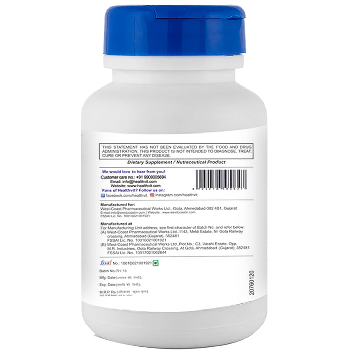 HealthVit Magnesium Oxide 400mg | For Muscles, Bones & Nervous System | Capsule