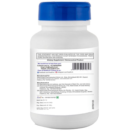 HealthVit Magnesium Oxide 400mg | For Muscles, Bones & Nervous System | Capsule