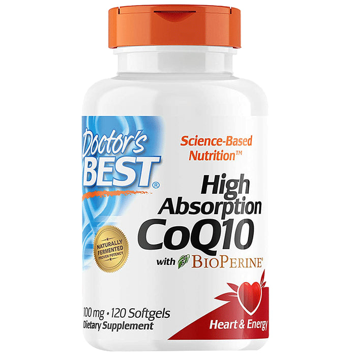 Doctor's Best High Absorption CoQ10 with Bioperine 100mg Softgels | For Heart Health & Energy - Classic Derma