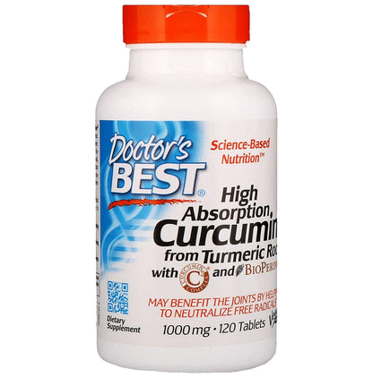 Doctor's Best High Absorption Curcumin from Turmeric Root 1000mg Tablet - Classic Derma