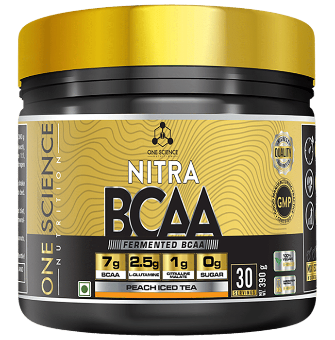 One Science Nutrition Nitra Fermented BCAA Powder Peach Ice Tea - Classic Derma