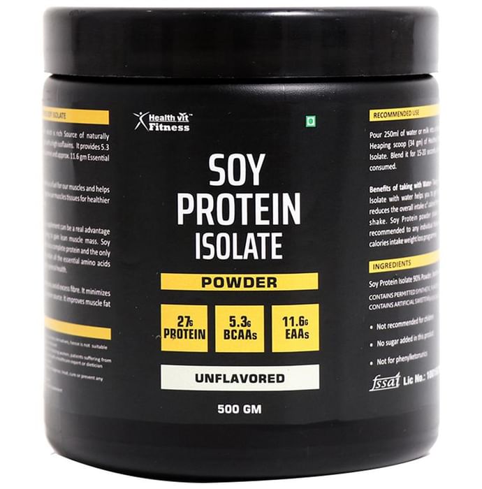 HealthVit Soy Protein Isolate Powder Unflavoured - Classic Derma