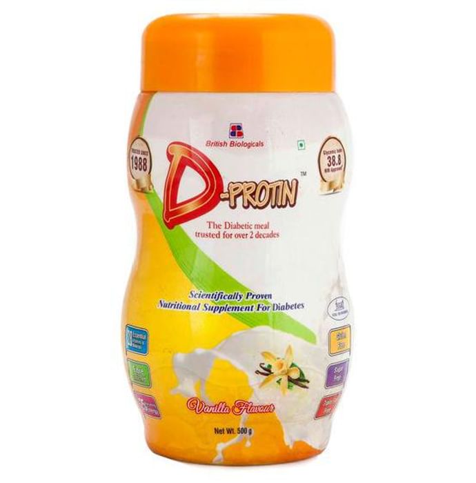 D-Protin Nutritional Supplement for Diabetics | Flavour Powder Vanilla - Classic Derma