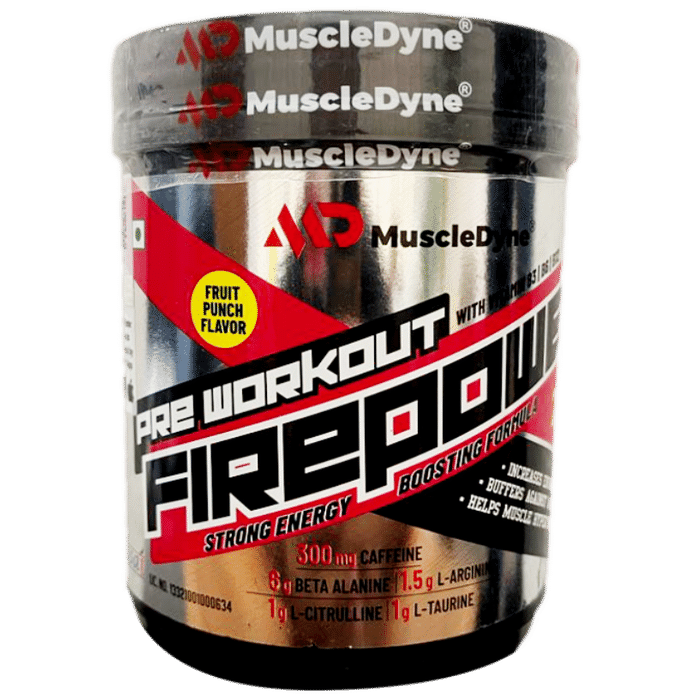 Muscle Dyne Pre Workout Firepower Powder Fruit Punch - Classic Derma