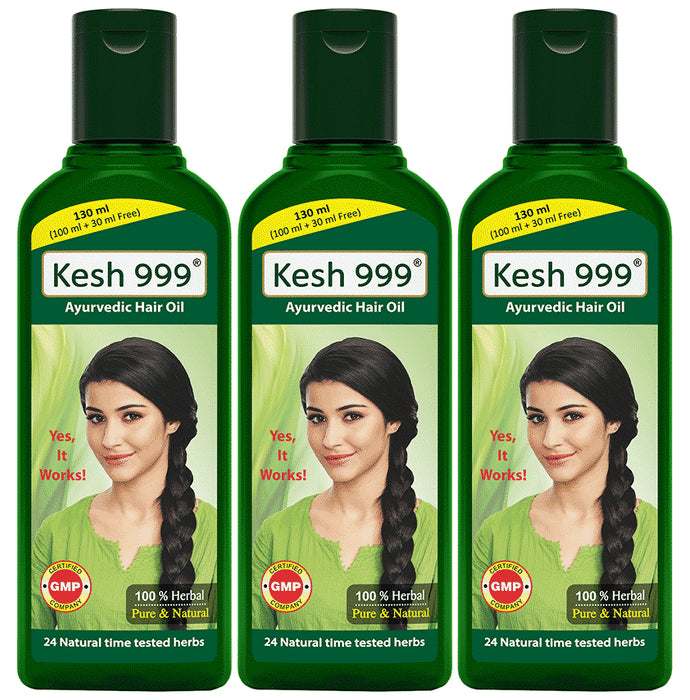 Kesh 999 Ayurvedic Hair Oil (130ml Each) - Classic Derma