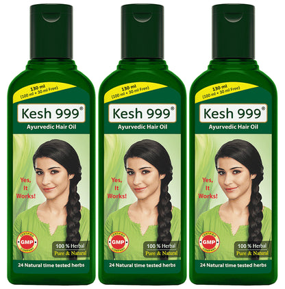 Kesh 999 Ayurvedic Hair Oil (130ml Each) - Classic Derma