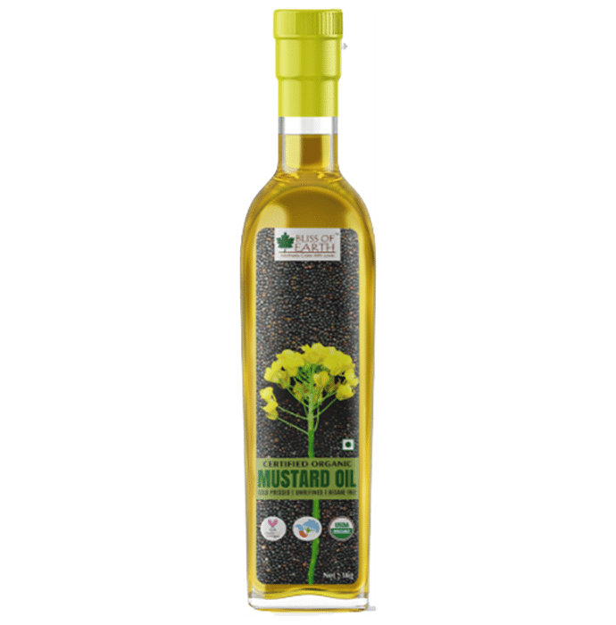 Bliss of Earth Certified Organic Mustard Oil - Classic Derma