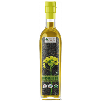 Bliss of Earth Certified Organic Mustard Oil - Classic Derma