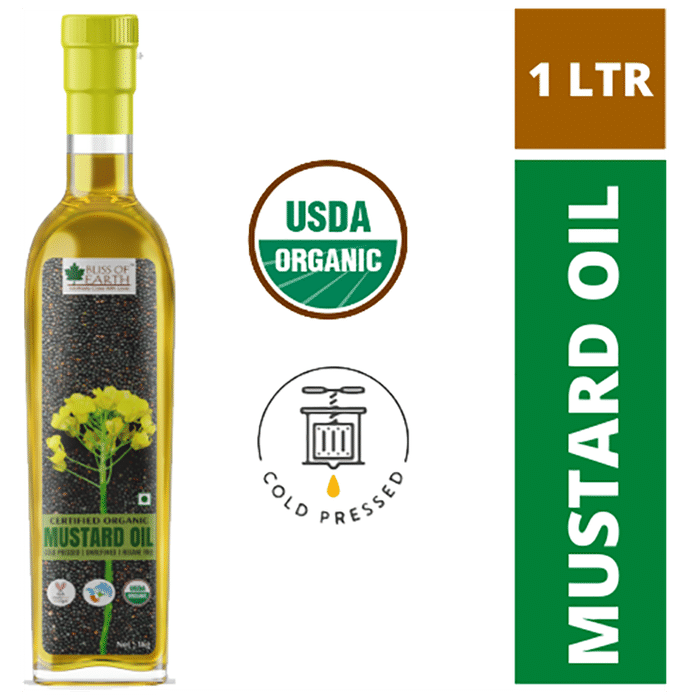 Bliss of Earth Certified Organic Mustard Oil