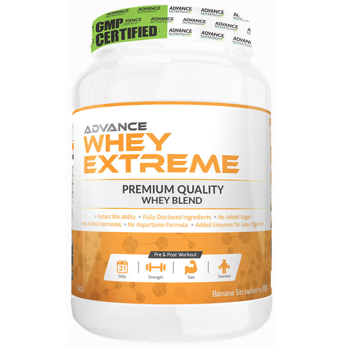 Advance Nutratech Whey Extreme Protein Powder Banana Strawberry - Classic Derma