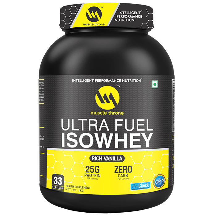 Muscle Throne Ultra Fuel Iso Whey Powder Rich Vanilla - Classic Derma
