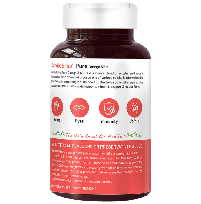 Bliss Welness Heart Health Omega 3 6 9 Softgel Capsule (60 Each)